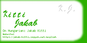 kitti jakab business card